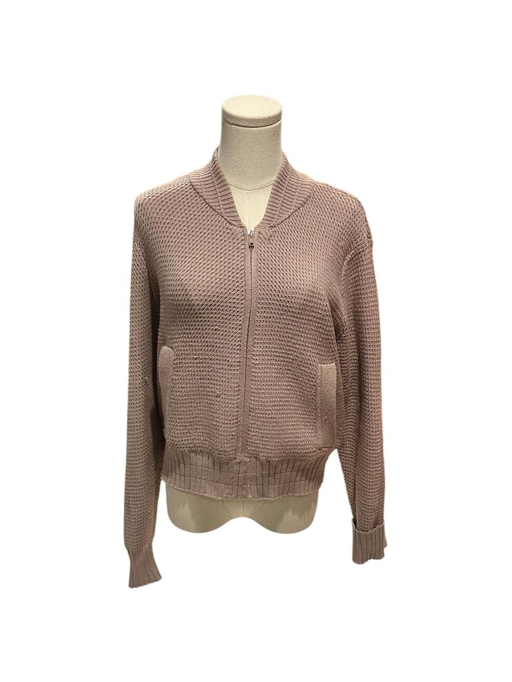 Simply Vera Vera Wang Structured Waffle Knit Zip-Up Jacket Women’s Size X-Small